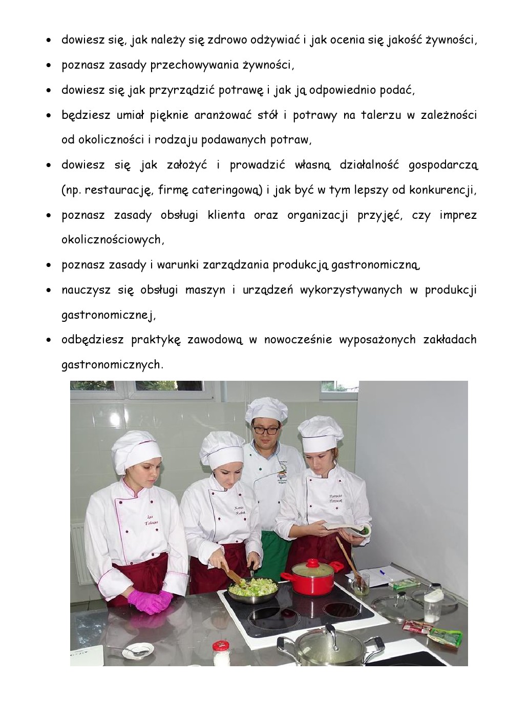 Technik żywienia I Usług Gastronomicznych Jakie Przedmioty Zapytaj Technik żywienia i usług gastronomicznych